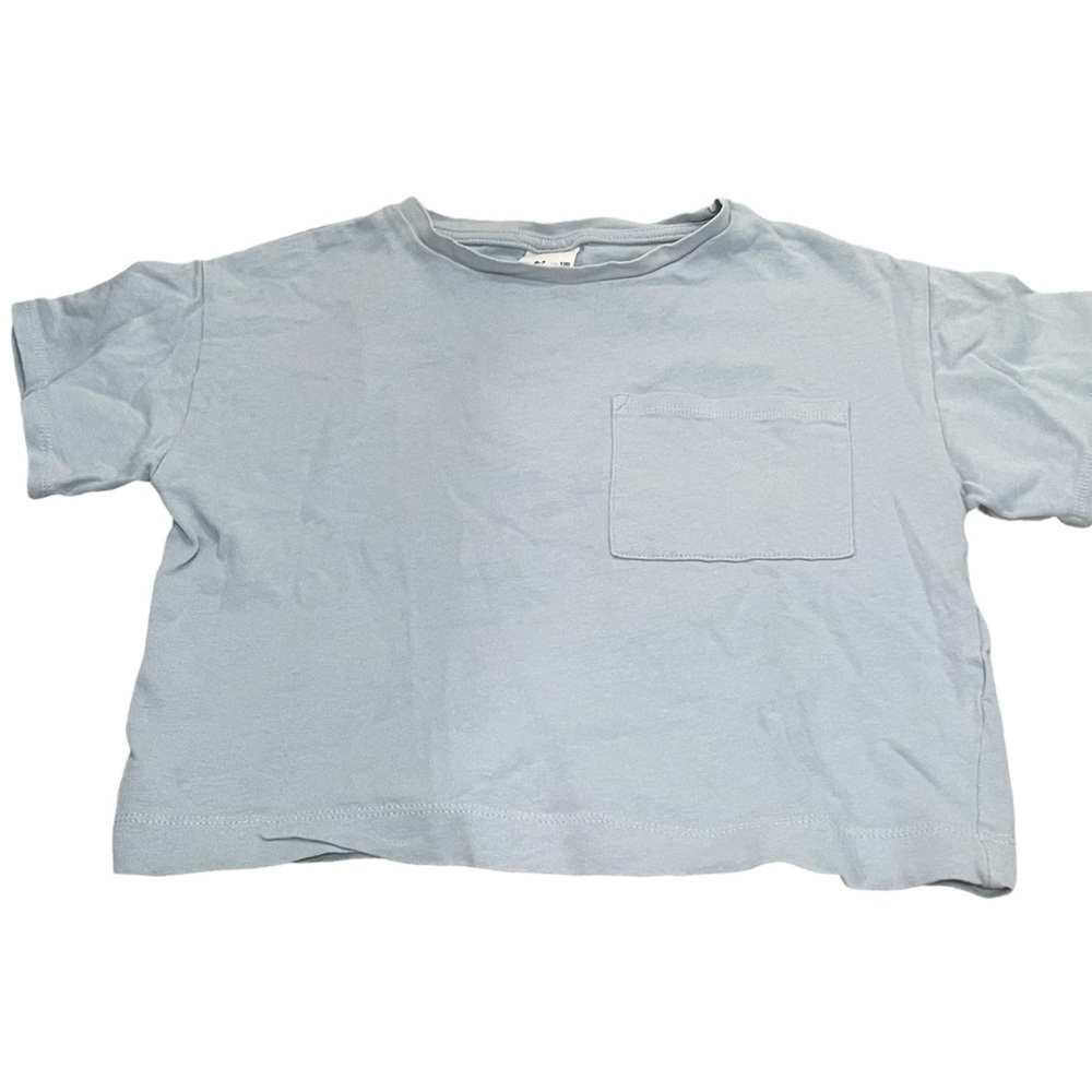 EUC Zara Girls Size 6/7 Light Blue T-Shirt